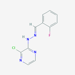 molecular formula C11H8ClFN4 B5707970 2-fluorobenzaldehyde (3-chloro-2-pyrazinyl)hydrazone 