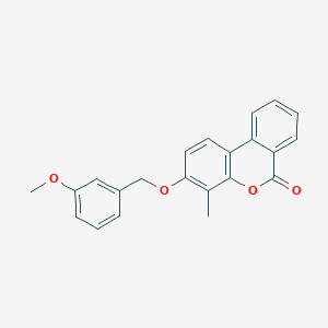 molecular formula C22H18O4 B5707973 3-[(3-methoxybenzyl)oxy]-4-methyl-6H-benzo[c]chromen-6-one 