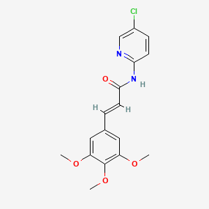 molecular formula C17H17ClN2O4 B5707980 N-(5-chloro-2-pyridinyl)-3-(3,4,5-trimethoxyphenyl)acrylamide 