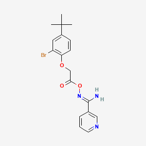 molecular formula C18H20BrN3O3 B5708001 N'-{[2-(2-bromo-4-tert-butylphenoxy)acetyl]oxy}-3-pyridinecarboximidamide 