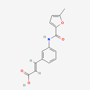 molecular formula C15H13NO4 B5708009 3-{3-[(5-methyl-2-furoyl)amino]phenyl}acrylic acid 