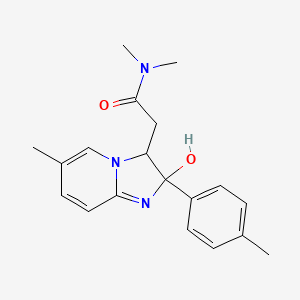 molecular formula C19H23N3O2 B570804 Imidazo[1,2-a]pyridine-3-acetamide,a-hydroxy-N,N,6-trimethyl-2-(4-methylphenyl)- CAS No. 118026-14-5