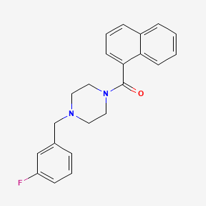 molecular formula C22H21FN2O B5708048 1-(3-fluorobenzyl)-4-(1-naphthoyl)piperazine 