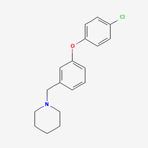 molecular formula C18H20ClNO B5708063 1-[3-(4-chlorophenoxy)benzyl]piperidine 