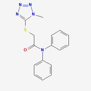 molecular formula C16H15N5OS B5708068 2-[(1-methyl-1H-tetrazol-5-yl)thio]-N,N-diphenylacetamide 