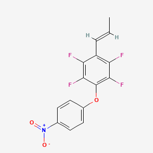 molecular formula C15H9F4NO3 B5708074 1,2,4,5-tetrafluoro-3-(4-nitrophenoxy)-6-(1-propen-1-yl)benzene 