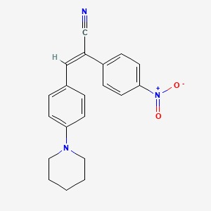 molecular formula C20H19N3O2 B5708081 2-(4-nitrophenyl)-3-[4-(1-piperidinyl)phenyl]acrylonitrile 