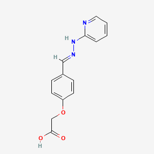 {4-[2-(2-pyridinyl)carbonohydrazonoyl]phenoxy}acetic acid