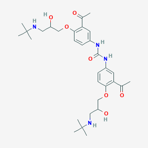 molecular formula C31H46N4O7 B057081 1,3-双[3-乙酰基-4-[3-(叔丁基氨基)-2-羟基丙氧基]苯基]脲 CAS No. 125579-40-0