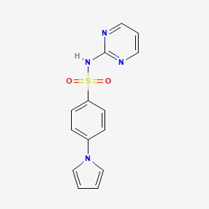 molecular formula C14H12N4O2S B5708109 N-2-pyrimidinyl-4-(1H-pyrrol-1-yl)benzenesulfonamide 