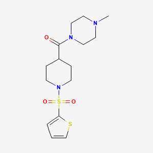 molecular formula C15H23N3O3S2 B5708115 1-methyl-4-{[1-(2-thienylsulfonyl)-4-piperidinyl]carbonyl}piperazine 