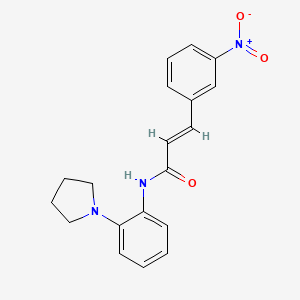 molecular formula C19H19N3O3 B5708124 3-(3-nitrophenyl)-N-[2-(1-pyrrolidinyl)phenyl]acrylamide 