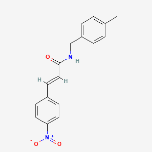 N-(4-methylbenzyl)-3-(4-nitrophenyl)acrylamide