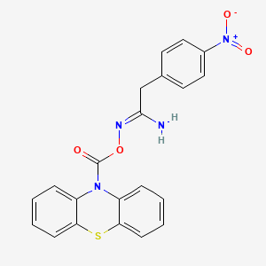 molecular formula C21H16N4O4S B5708155 2-(4-nitrophenyl)-N'-[(10H-phenothiazin-10-ylcarbonyl)oxy]ethanimidamide 