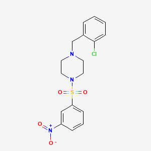 molecular formula C17H18ClN3O4S B5708178 1-(2-chlorobenzyl)-4-[(3-nitrophenyl)sulfonyl]piperazine 