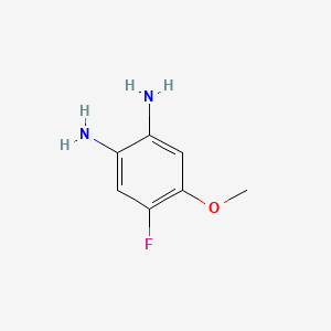molecular formula C7H9FN2O B570820 4-Fluoro-5-methoxybenzene-1,2-diamine CAS No. 125163-15-7
