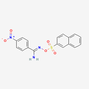 molecular formula C17H13N3O5S B5708212 N'-[(2-naphthylsulfonyl)oxy]-4-nitrobenzenecarboximidamide 