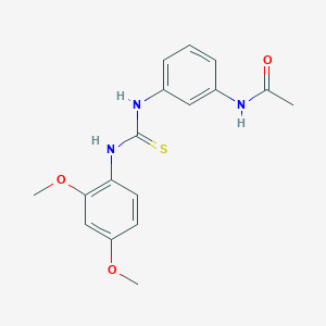 molecular formula C17H19N3O3S B5708223 N-[3-({[(2,4-dimethoxyphenyl)amino]carbonothioyl}amino)phenyl]acetamide 