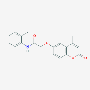 molecular formula C19H17NO4 B5708236 2-[(4-methyl-2-oxo-2H-chromen-6-yl)oxy]-N-(2-methylphenyl)acetamide 