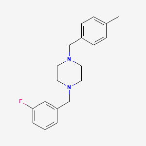 molecular formula C19H23FN2 B5708241 1-(3-fluorobenzyl)-4-(4-methylbenzyl)piperazine 