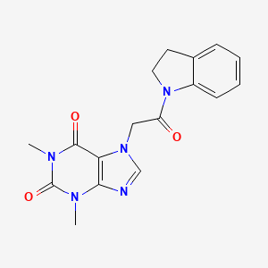 7-[2-(2,3-dihydro-1H-indol-1-yl)-2-oxoethyl]-1,3-dimethyl-3,7-dihydro-1H-purine-2,6-dione