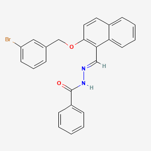 molecular formula C25H19BrN2O2 B5708266 N'-({2-[(3-bromobenzyl)oxy]-1-naphthyl}methylene)benzohydrazide 