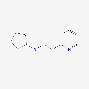 molecular formula C13H20N2 B5708267 N-methyl-N-[2-(2-pyridinyl)ethyl]cyclopentanamine 