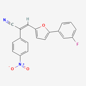 molecular formula C19H11FN2O3 B5708308 3-[5-(3-fluorophenyl)-2-furyl]-2-(4-nitrophenyl)acrylonitrile 