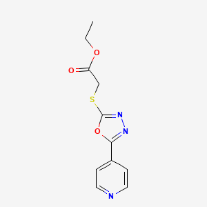 molecular formula C11H11N3O3S B5708318 ethyl {[5-(4-pyridinyl)-1,3,4-oxadiazol-2-yl]thio}acetate 
