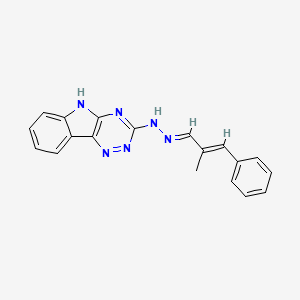 molecular formula C19H16N6 B5708340 2-methyl-3-phenylacrylaldehyde 5H-[1,2,4]triazino[5,6-b]indol-3-ylhydrazone 