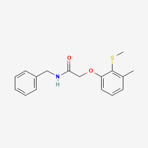 molecular formula C17H19NO2S B5708352 N-benzyl-2-[3-methyl-2-(methylthio)phenoxy]acetamide 