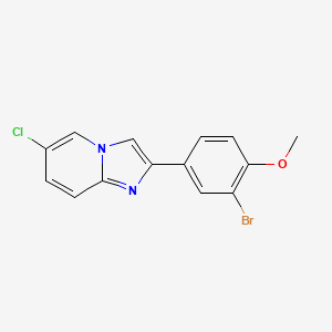 molecular formula C14H10BrClN2O B5708359 2-(3-bromo-4-methoxyphenyl)-6-chloroimidazo[1,2-a]pyridine 