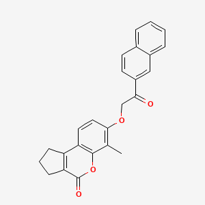 molecular formula C25H20O4 B5708368 6-methyl-7-[2-(2-naphthyl)-2-oxoethoxy]-2,3-dihydrocyclopenta[c]chromen-4(1H)-one 
