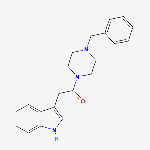 molecular formula C21H23N3O B5708371 3-[2-(4-benzyl-1-piperazinyl)-2-oxoethyl]-1H-indole 