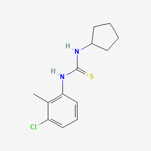 molecular formula C13H17ClN2S B5708374 N-(3-chloro-2-methylphenyl)-N'-cyclopentylthiourea 