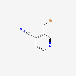 molecular formula C7H5BrN2 B570838 3-(Bromomethyl)pyridine-4-carbonitrile CAS No. 116986-14-2