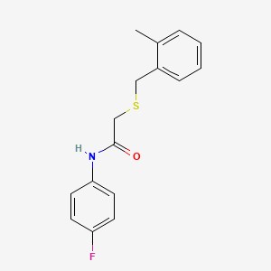 N-(4-fluorophenyl)-2-[(2-methylbenzyl)thio]acetamide