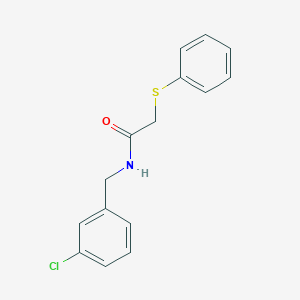 molecular formula C15H14ClNOS B5708403 N-(3-chlorobenzyl)-2-(phenylthio)acetamide 