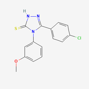 molecular formula C15H12ClN3OS B5708408 5-(4-chlorophenyl)-4-(3-methoxyphenyl)-2,4-dihydro-3H-1,2,4-triazole-3-thione 