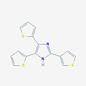 molecular formula C15H10N2S3 B5708412 4,5-di-2-thienyl-2-(3-thienyl)-1H-imidazole 