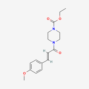 molecular formula C17H22N2O4 B5708460 ethyl 4-[3-(4-methoxyphenyl)acryloyl]-1-piperazinecarboxylate 