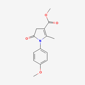 molecular formula C14H15NO4 B5708462 methyl 1-(4-methoxyphenyl)-2-methyl-5-oxo-4,5-dihydro-1H-pyrrole-3-carboxylate 