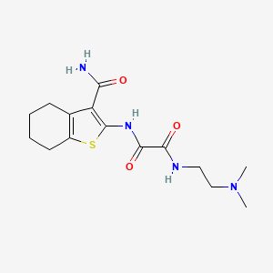 molecular formula C15H22N4O3S B5708471 N-[3-(aminocarbonyl)-4,5,6,7-tetrahydro-1-benzothien-2-yl]-N'-[2-(dimethylamino)ethyl]ethanediamide 