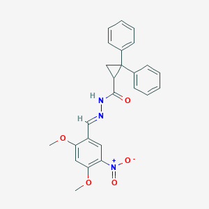 molecular formula C25H23N3O5 B5708479 N'-(2,4-dimethoxy-5-nitrobenzylidene)-2,2-diphenylcyclopropanecarbohydrazide 
