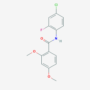molecular formula C15H13ClFNO3 B5708480 N-(4-chloro-2-fluorophenyl)-2,4-dimethoxybenzamide 