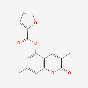 molecular formula C17H14O5 B5708484 3,4,7-trimethyl-2-oxo-2H-chromen-5-yl 2-furoate 