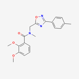 molecular formula C20H21N3O4 B5708491 2,3-dimethoxy-N-methyl-N-{[3-(4-methylphenyl)-1,2,4-oxadiazol-5-yl]methyl}benzamide 