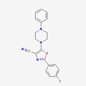 2-(4-fluorophenyl)-5-(4-phenyl-1-piperazinyl)-1,3-oxazole-4-carbonitrile