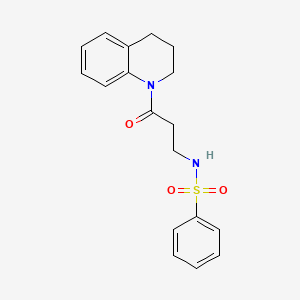 N-[3-(3,4-dihydro-1(2H)-quinolinyl)-3-oxopropyl]benzenesulfonamide