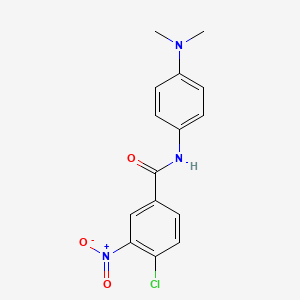 molecular formula C15H14ClN3O3 B5708526 4-chloro-N-[4-(dimethylamino)phenyl]-3-nitrobenzamide 